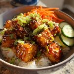 Air Fryer Crispy Teriyaki Tofu Rice Bowls