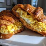 Air Fryer Everything-Bagel Breakfast Stuffed Croissants