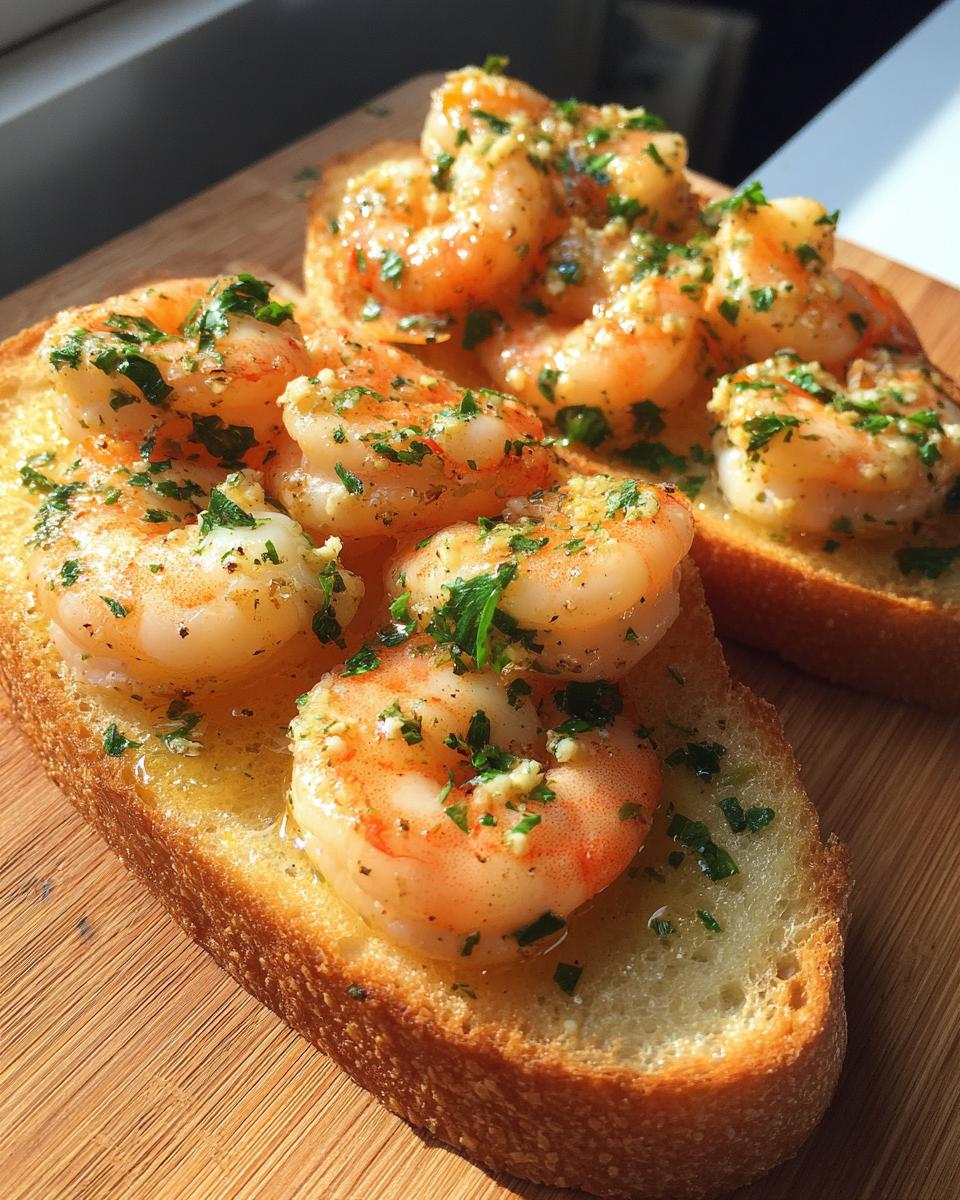 Air Fryer Garlic Butter Shrimp Scampi Toasts - detail 1