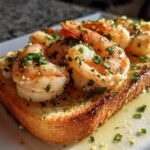 Air Fryer Garlic Butter Shrimp Scampi Toasts