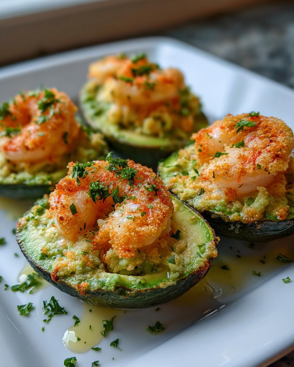 Air Fryer Garlic Butter Shrimp Stuffed Avocados - detail 1