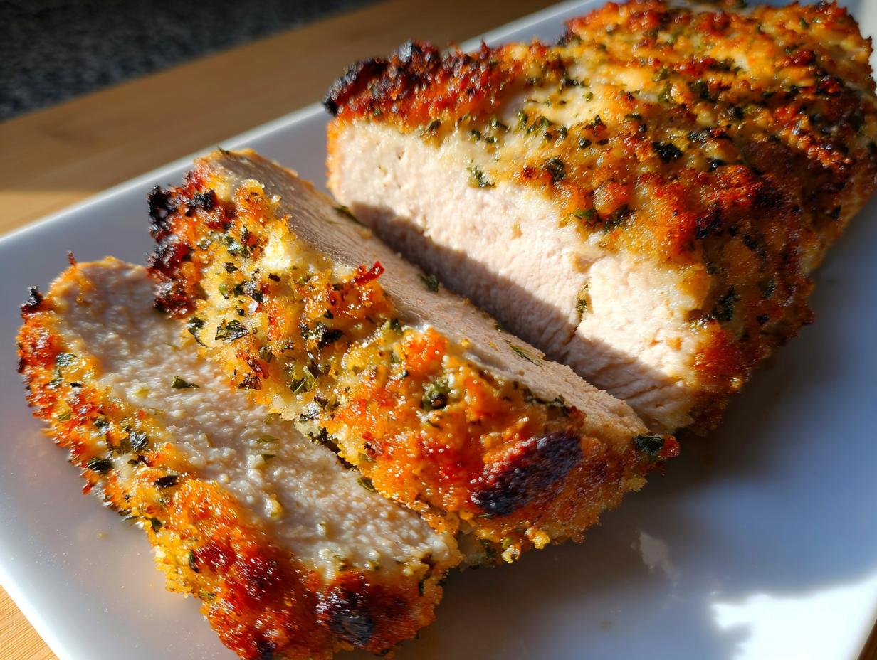 Irresistible Air Fryer Garlic Parm Crusted Turkey Tenderloin in 30 Minutes