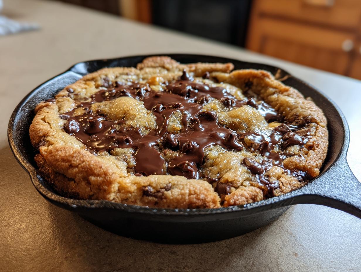 Irresistible Air Fryer Gooey Chocolate Chip Cookie Skillet in 20 Minutes
