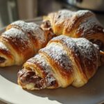 Air Fryer Gooey Chocolate Hazelnut Croissant Bites
