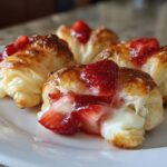 Air Fryer Gooey Strawberry Cheesecake Crescent Bites