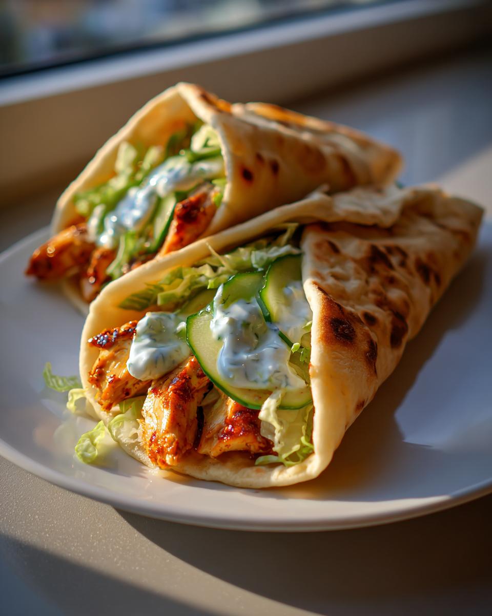 Air Fryer Honey Garlic Chicken Stuffed Naan Wraps - detail 1