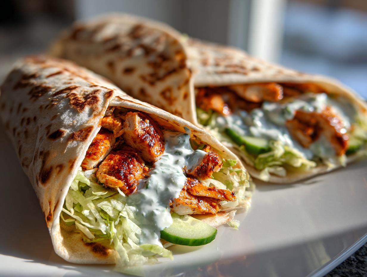 Incredible Air Fryer Honey Garlic Chicken Stuffed Naan Wraps in 25 Minutes