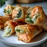 Air Fryer Honey Garlic Glazed Salmon Rice Paper Bites