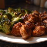 Air Fryer Honey Mustard Chicken and Broccoli Tray Meal