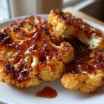 Air Fryer Hot Honey Garlic Cauliflower Steak Slices