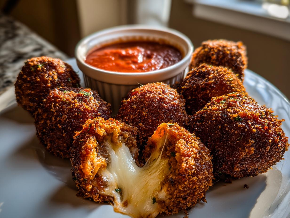 Irresistible Air Fryer Mozzarella-Stuffed Meatballs in 15 Minutes