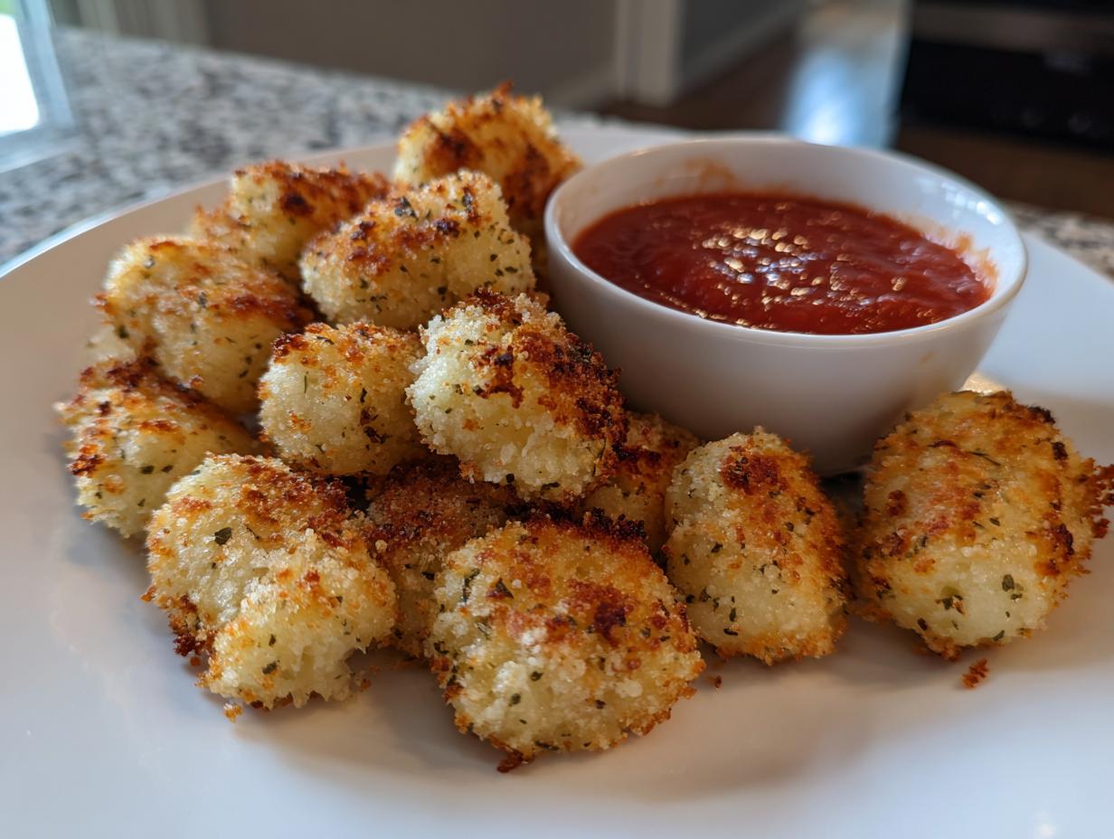 15-Minute Air Fryer Parmesan Crusted Gnocchi Bites – Irresistibly Crispy