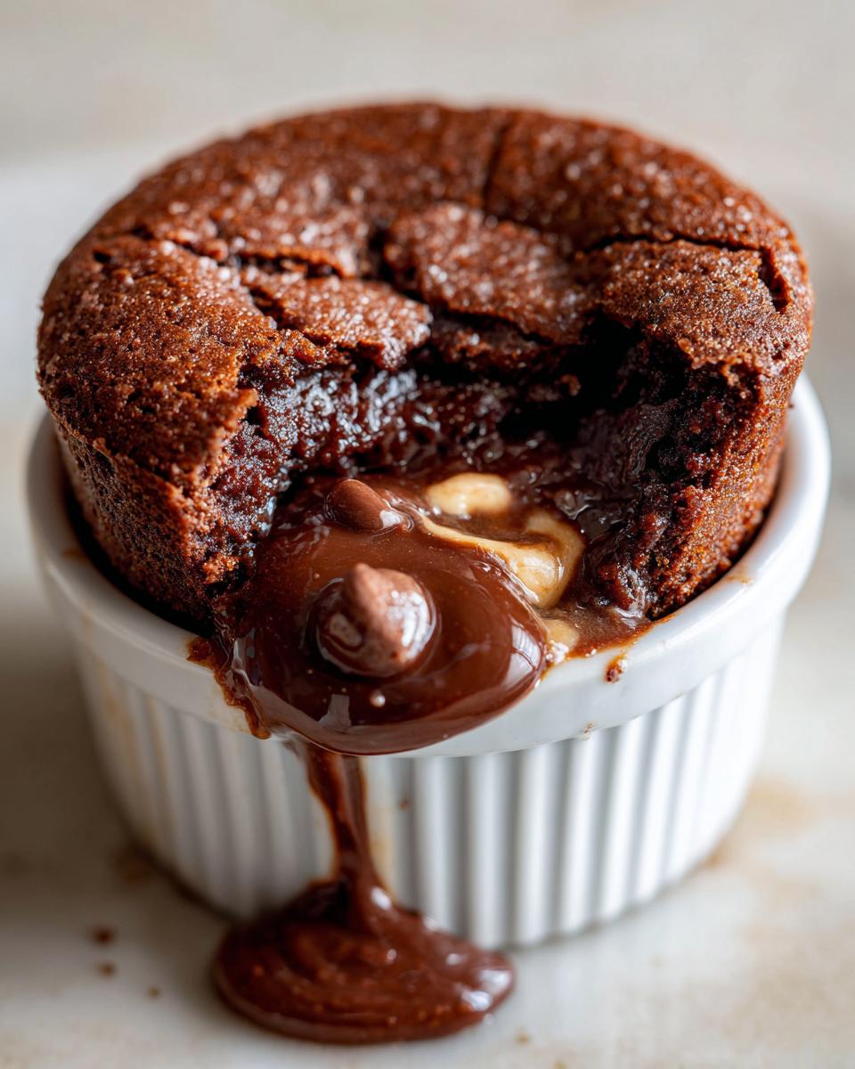Air Fryer Peanut Butter Chocolate Lava Cakes - detail 1