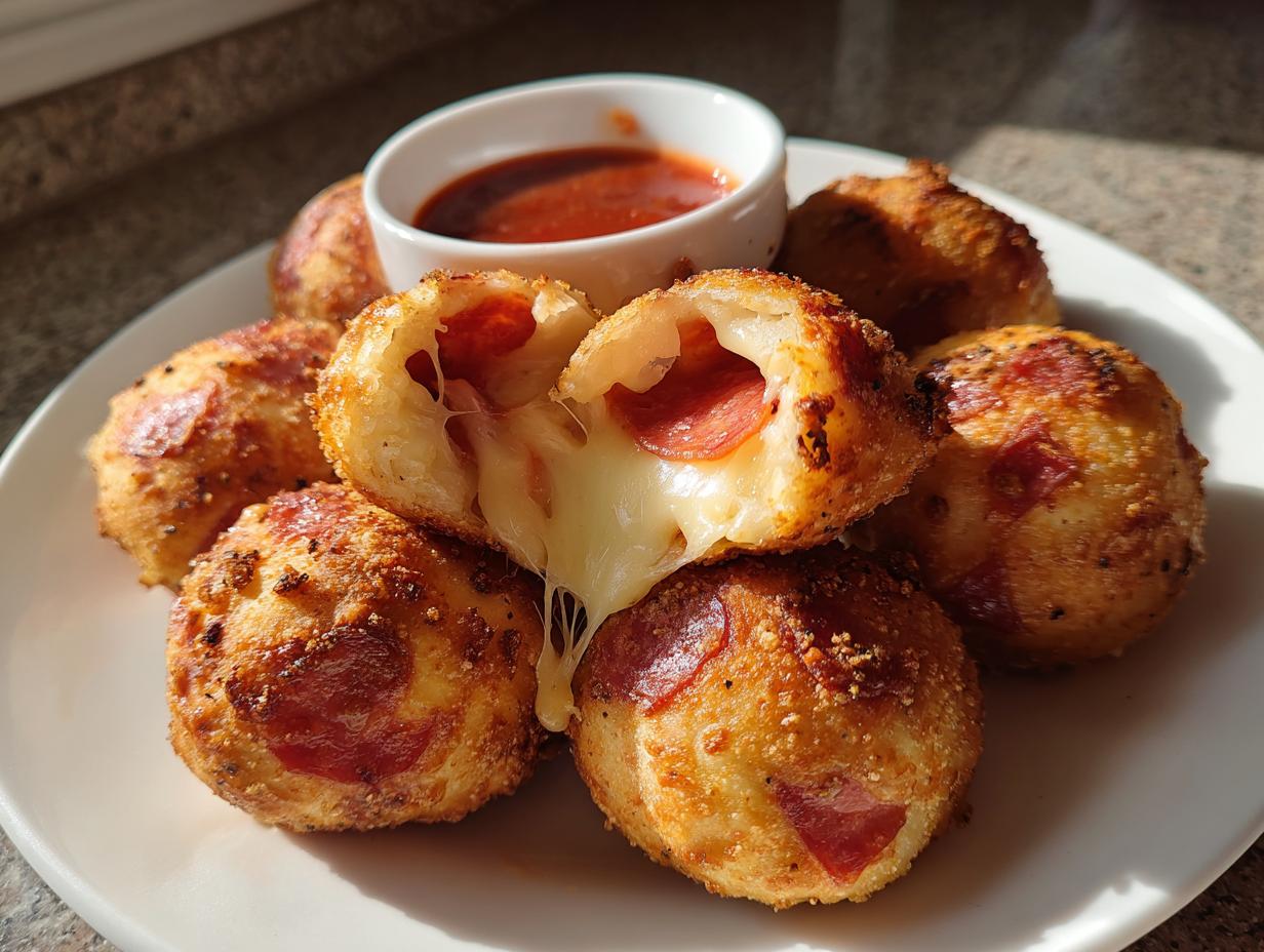 20-Minute Air Fryer Pepperoni Pizza Bombs – Melty Perfection!
