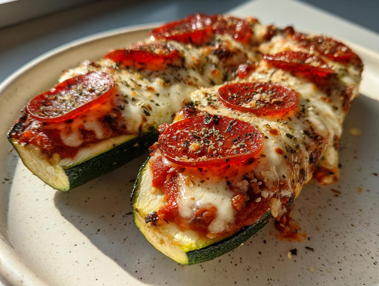22-Minute Air Fryer Pizza-Stuffed Zucchini Boats: Low-Carb Bliss
