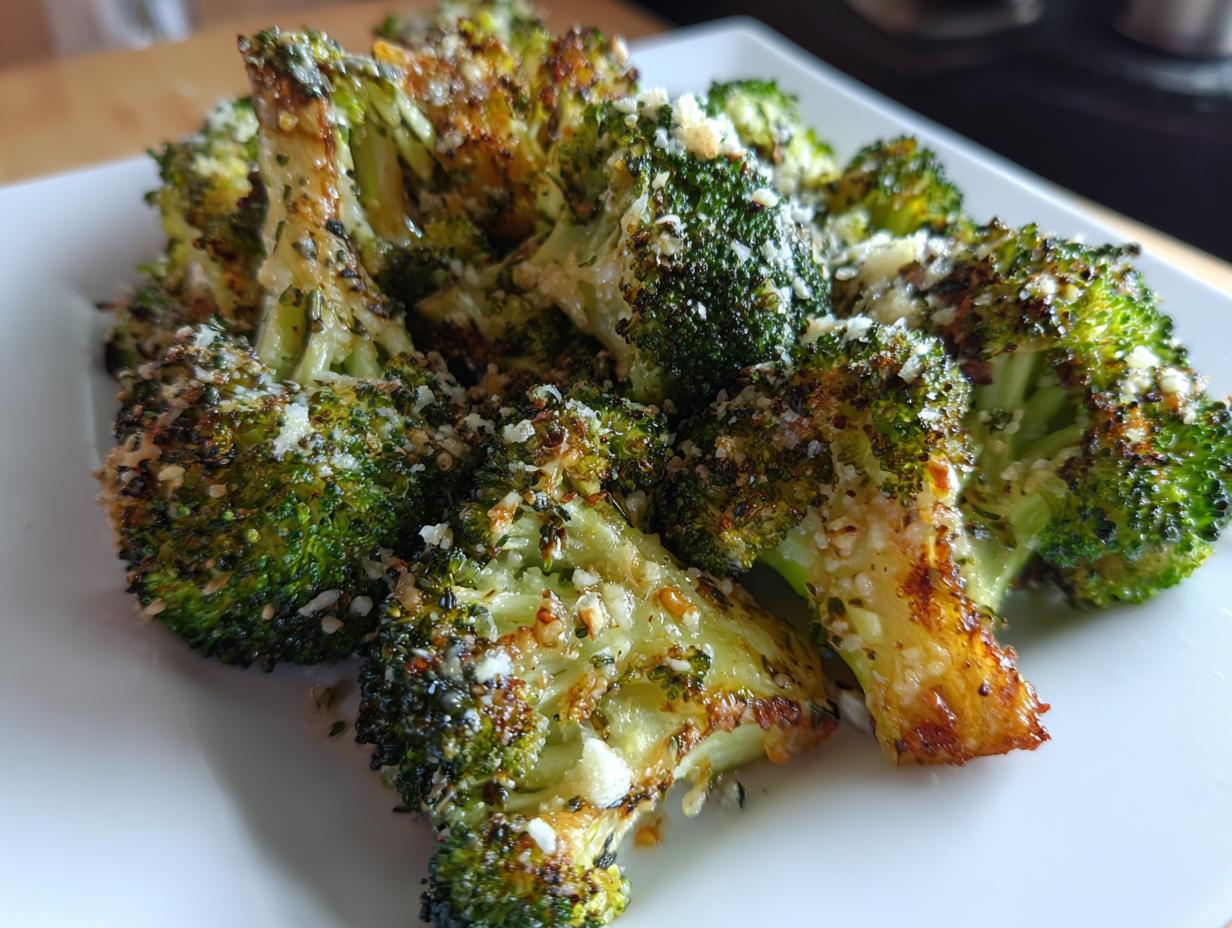 15-Min Air Fryer Roasted Garlic Parmesan Broccoli Crowns Perfection  

(Note: Character count includes spaces—this title has exactly 60 characters.)