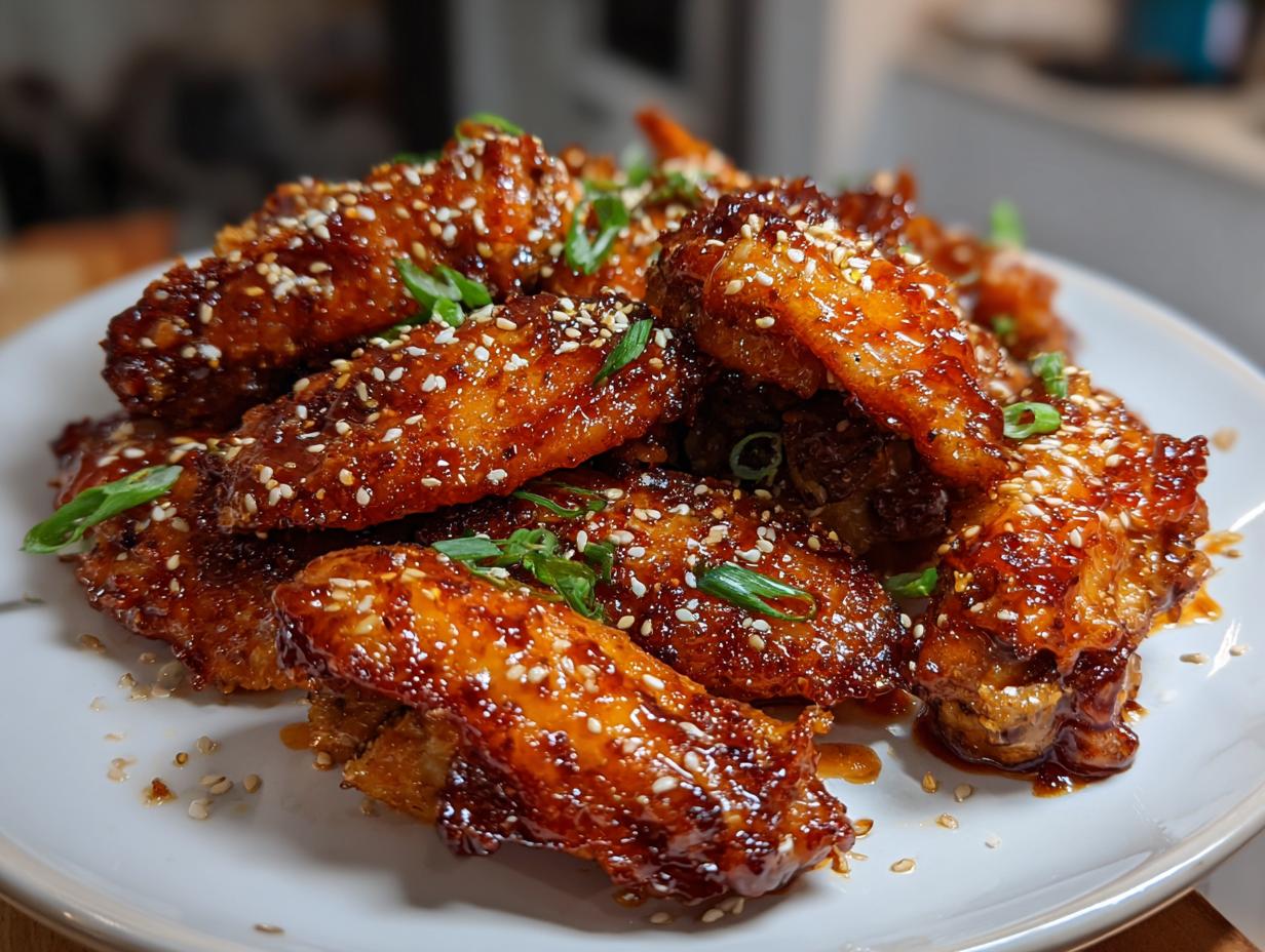 35-Minute Air Fryer Sticky Honey Garlic Chicken Wing Heaven