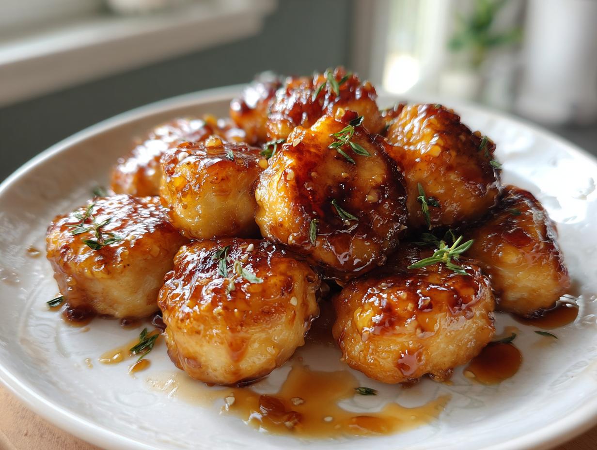 Irresistible Air Fryer Sticky Honey Garlic Sausage Bites in 20 Minutes