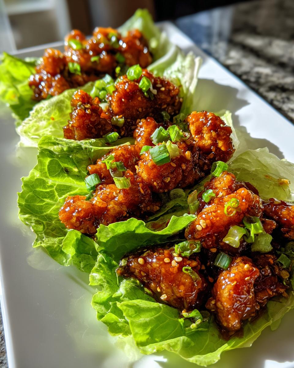 Air Fryer Sweet Chili Garlic Chicken Lettuce Wraps - detail 1