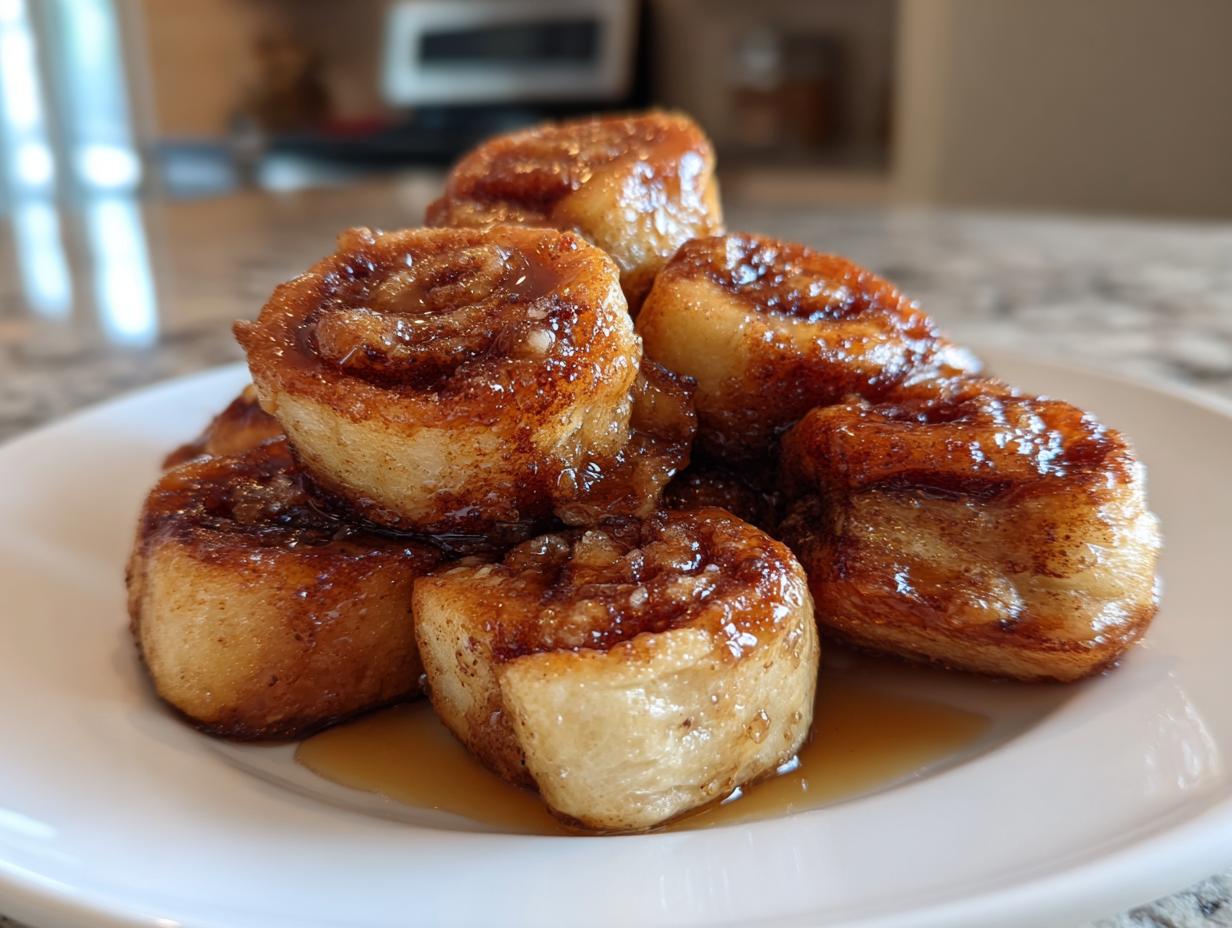 20-Minute Air Fryer Sweet Cinnamon Roll French Toast Bites Bliss
