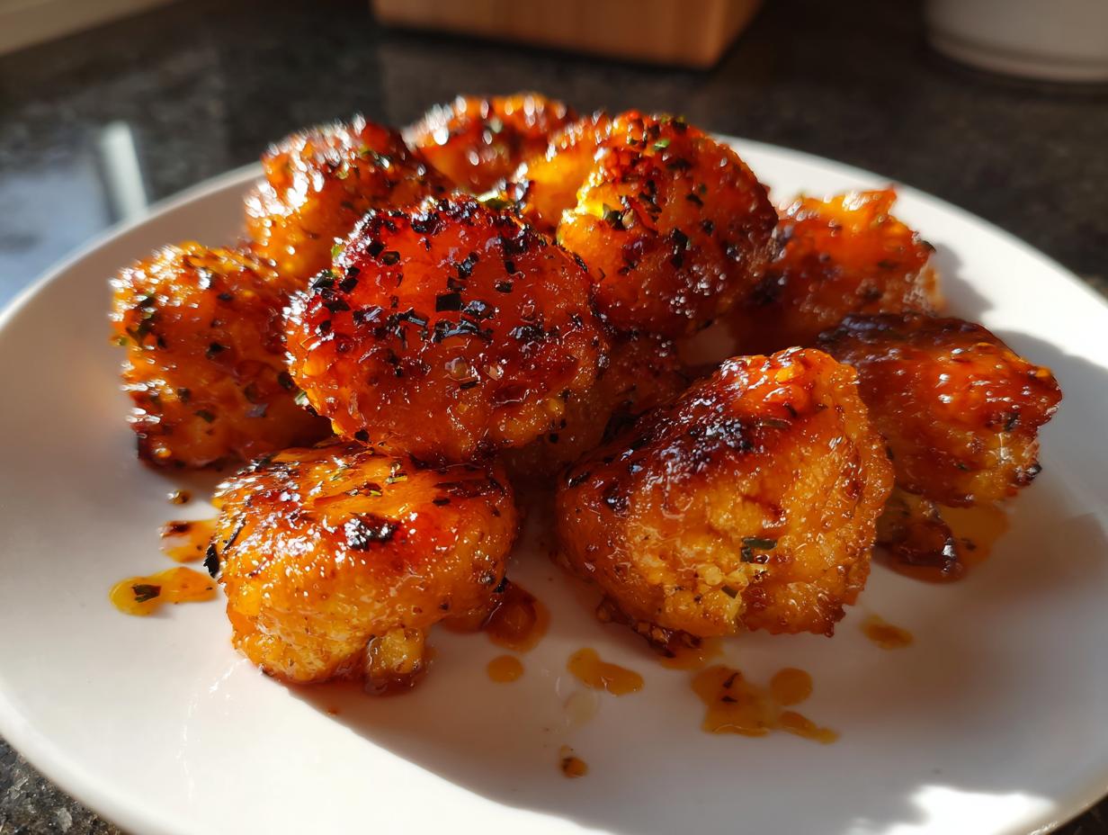 20-Minute Air Fryer Sweet Sriracha Cauliflower Poppers – Irresistible!