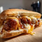Air Fryer Sweet and Smoky BBQ Meatball Subs
