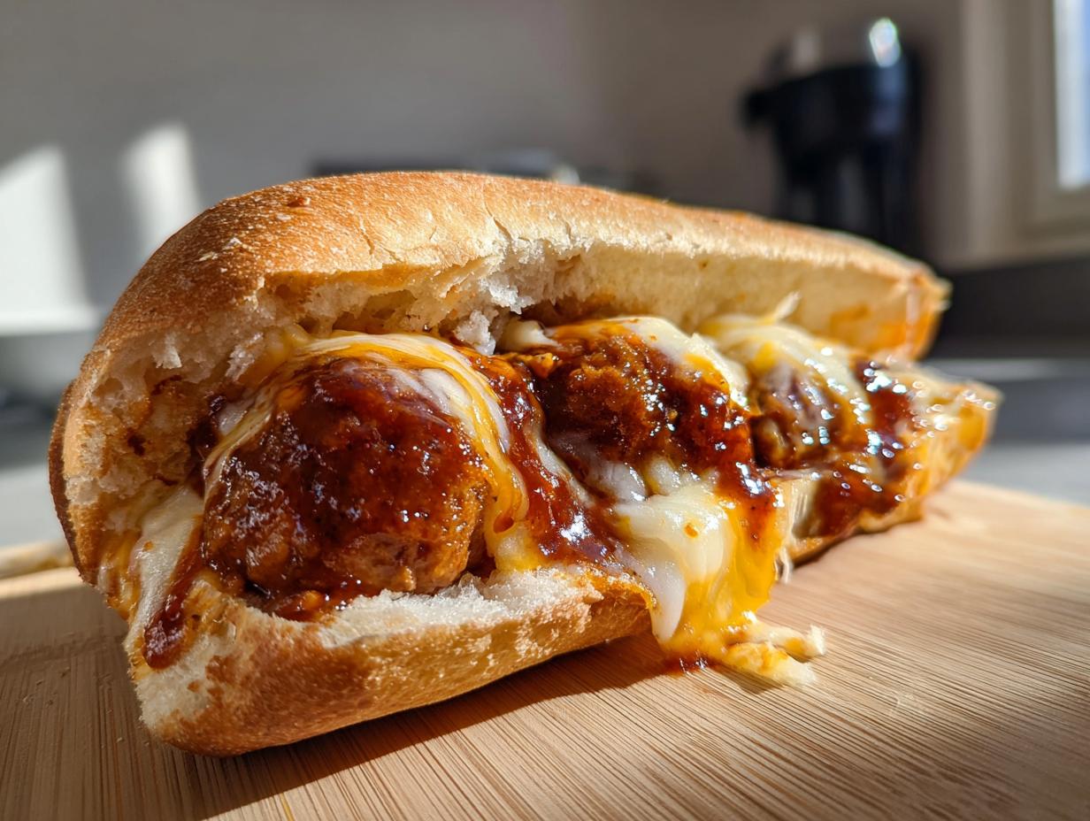 Irresistible Air Fryer Sweet and Smoky BBQ Meatball Subs in 30 Minutes