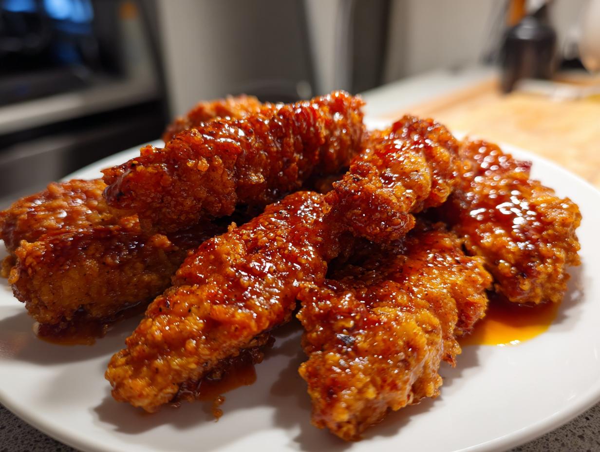 Irresistible Extra Crispy Air Fryer Nashville Hot Chicken Tenders in 20 Minutes