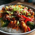 One-Basket Air Fryer Teriyaki Chicken and Veggie Rice Bowls